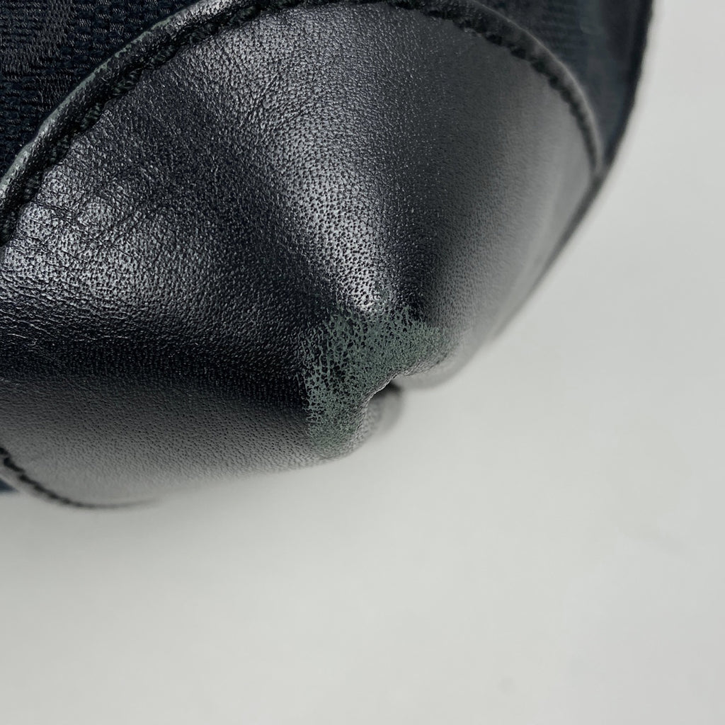 グッチ GG柄 トートバッグ 肩掛け トートバッグ GGキャンバス ブラック 247209 レディース 【中古】brbag