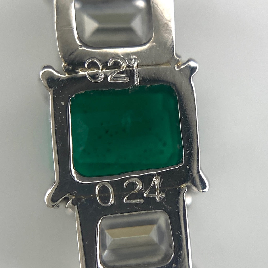 エメラルド デザインペンダントトップ プラチナ メレダイヤ ペンダントトップ Pt900 エメラルド ダイヤモンド レディース 【中古】nbjwl