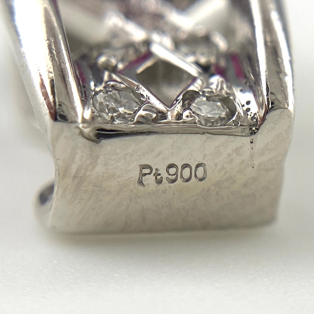 ルビー デザインペンダントトップ プラチナ メレダイヤ ペンダントトップ Pt900 ルビー ダイヤモンド レディース 【中古】nbjwl