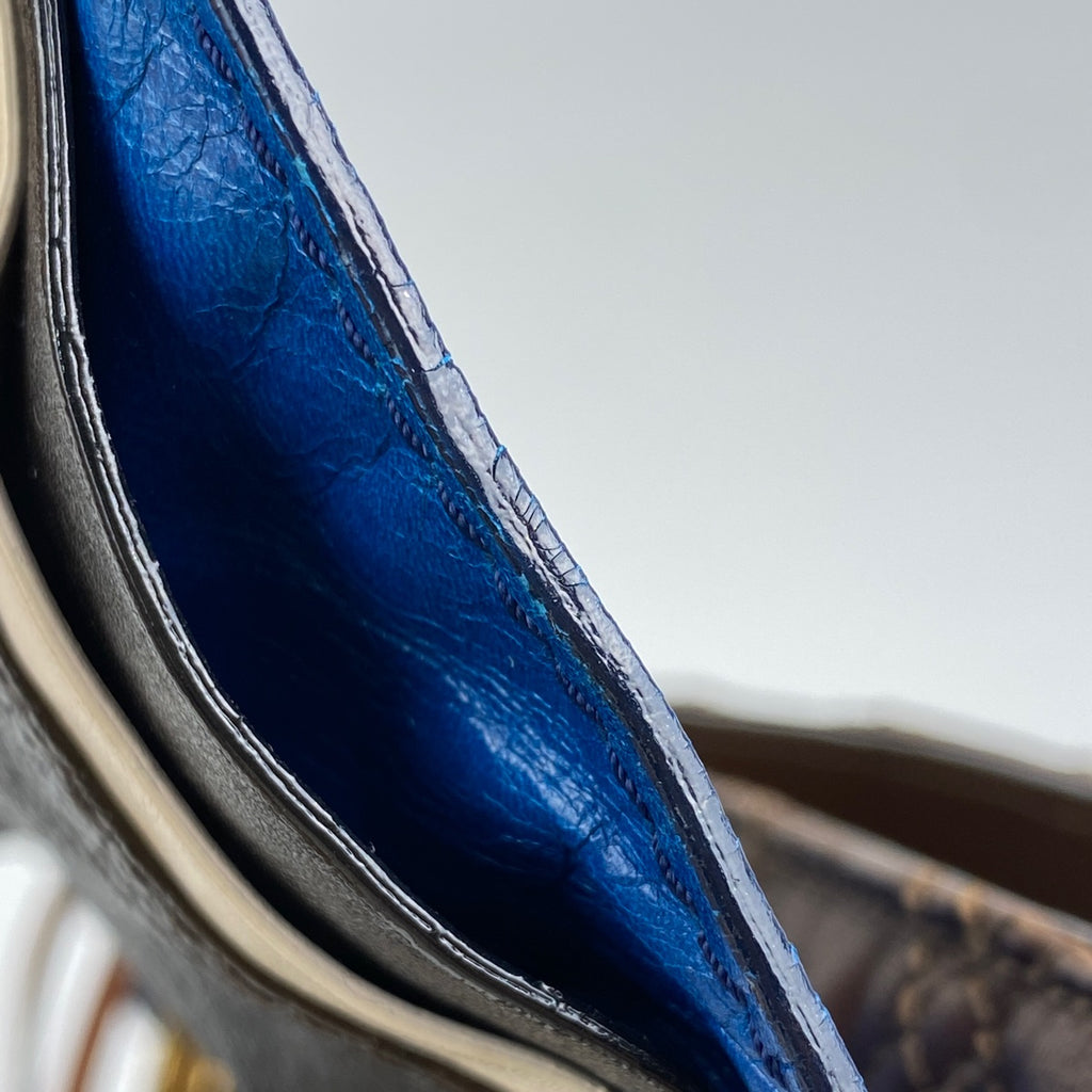 マークジェイコブス ロゴ ショルダーバッグ チェーン ショルダーバッグ レザー ブラウン レディース 【中古】brbag