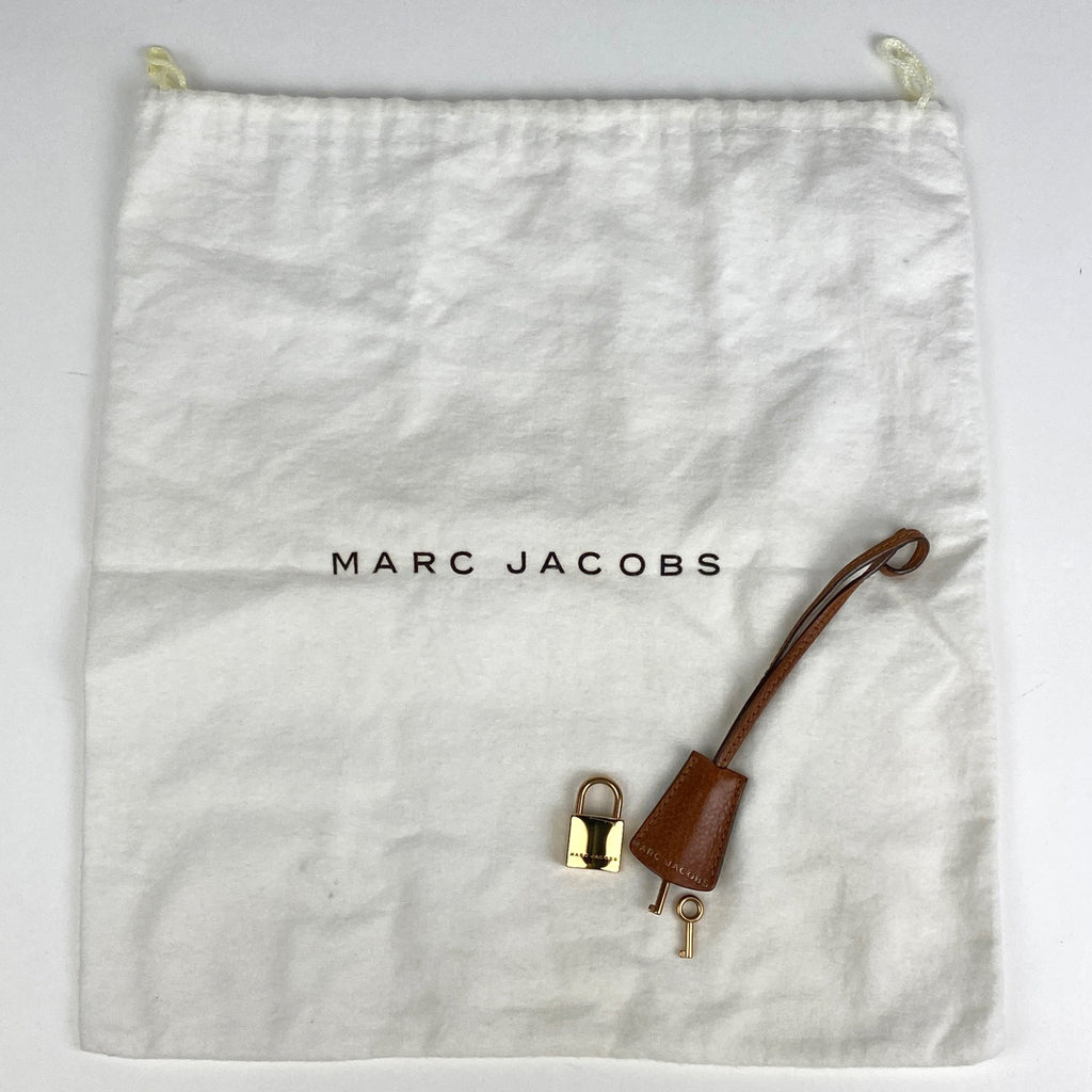 マークジェイコブス ロゴ ショルダーバッグ チェーン ショルダーバッグ レザー ブラウン レディース 【中古】brbag