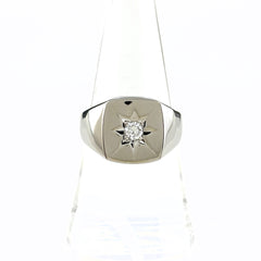 メレダイヤ デザインリング プラチナ 指輪 リング 17号 Pt900 ダイヤモンド レディース ノンブランドジュエリー 【中古】nbjwl