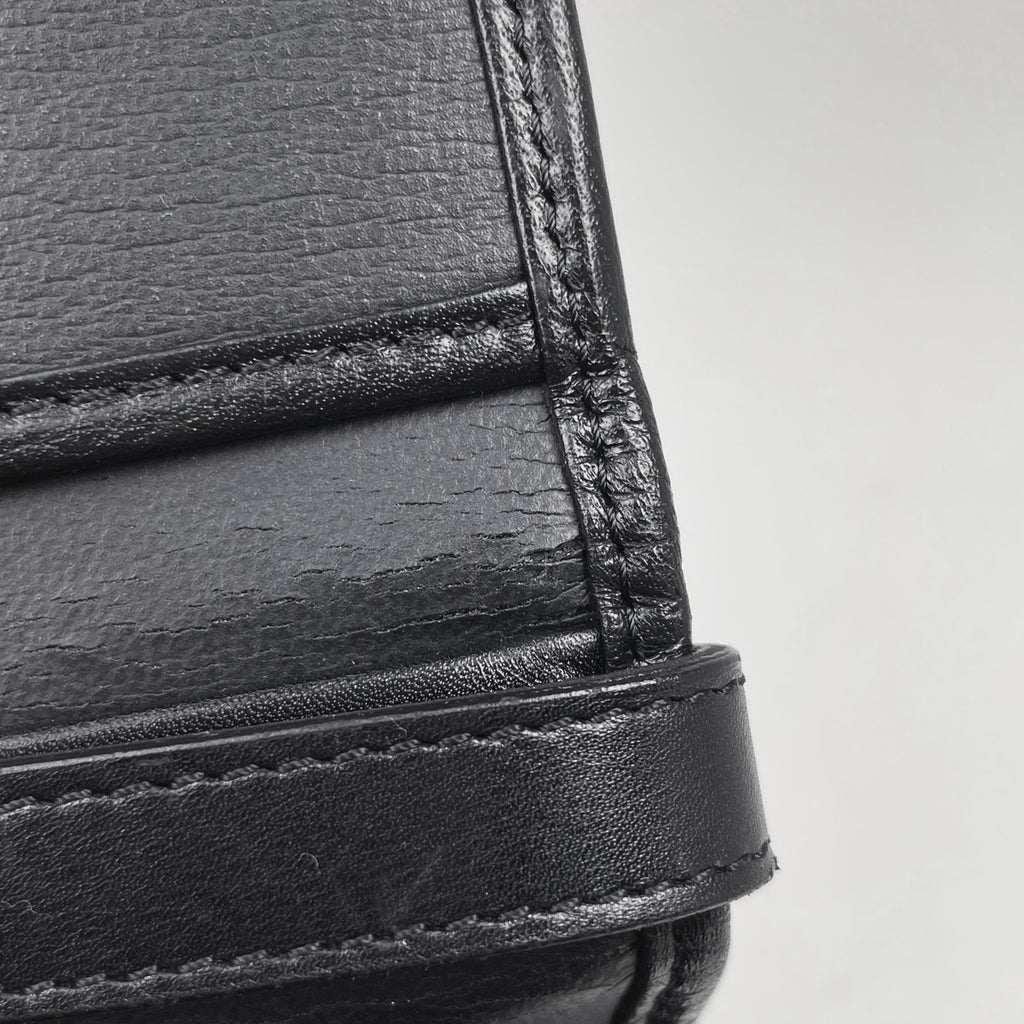 クリスチャンディオール ロゴ ハンドバッグ プッシュロック ハンドバッグ レザー ブラック レディース 【中古】brbag