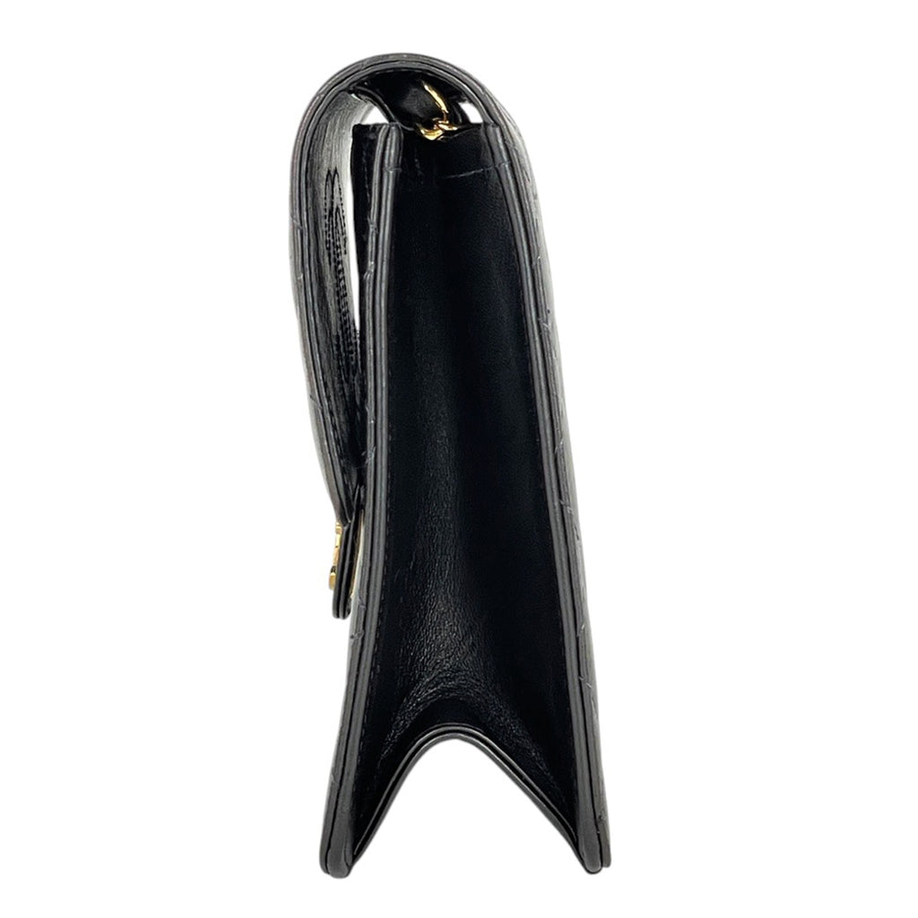 シャネル マトラッセ シングルフラップ チェーン ショルダーバッグ ココマーク プッシュロック ショルダーバッグ レザー ブラック A03569 レディース 【中古】brbag