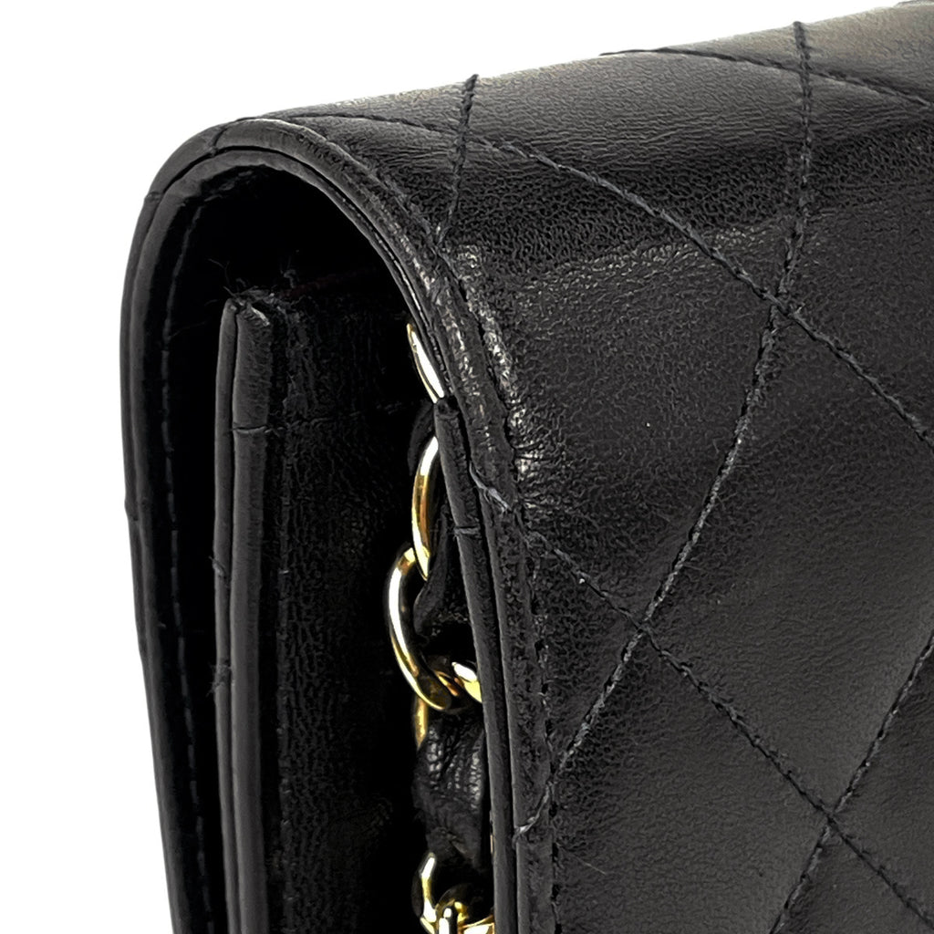 シャネル マトラッセ シングルフラップ チェーン ショルダーバッグ ココマーク プッシュロック ショルダーバッグ レザー ブラック A03569 レディース 【中古】brbag