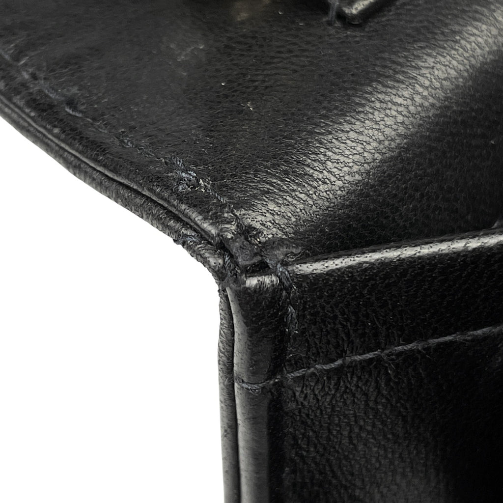 シャネル マトラッセ シングルフラップ チェーン ショルダーバッグ ココマーク プッシュロック ショルダーバッグ レザー ブラック A03569 レディース 【中古】brbag