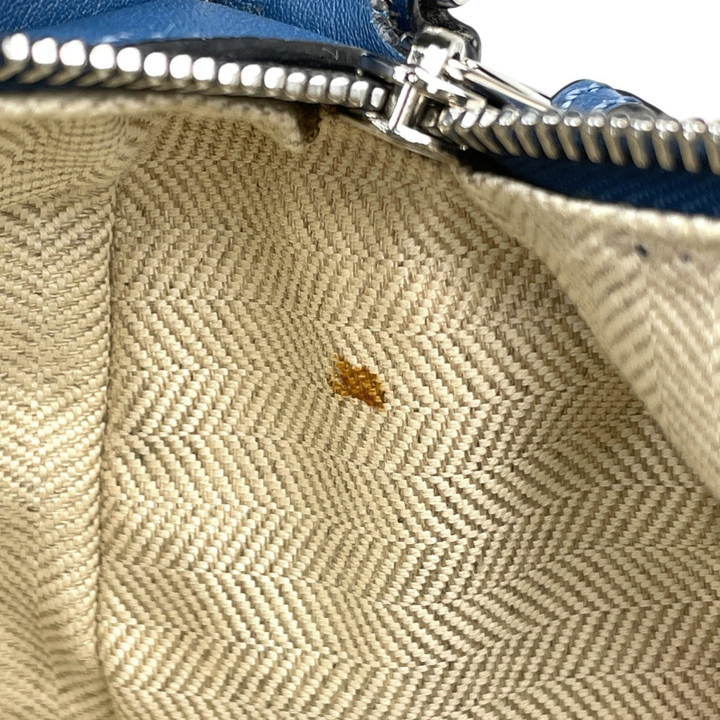 ロエベ パズルバッグ ミニ アナグラム 2WAY ショルダーバッグ ハンドバッグ レザー ブルー レディース 【中古】brbag