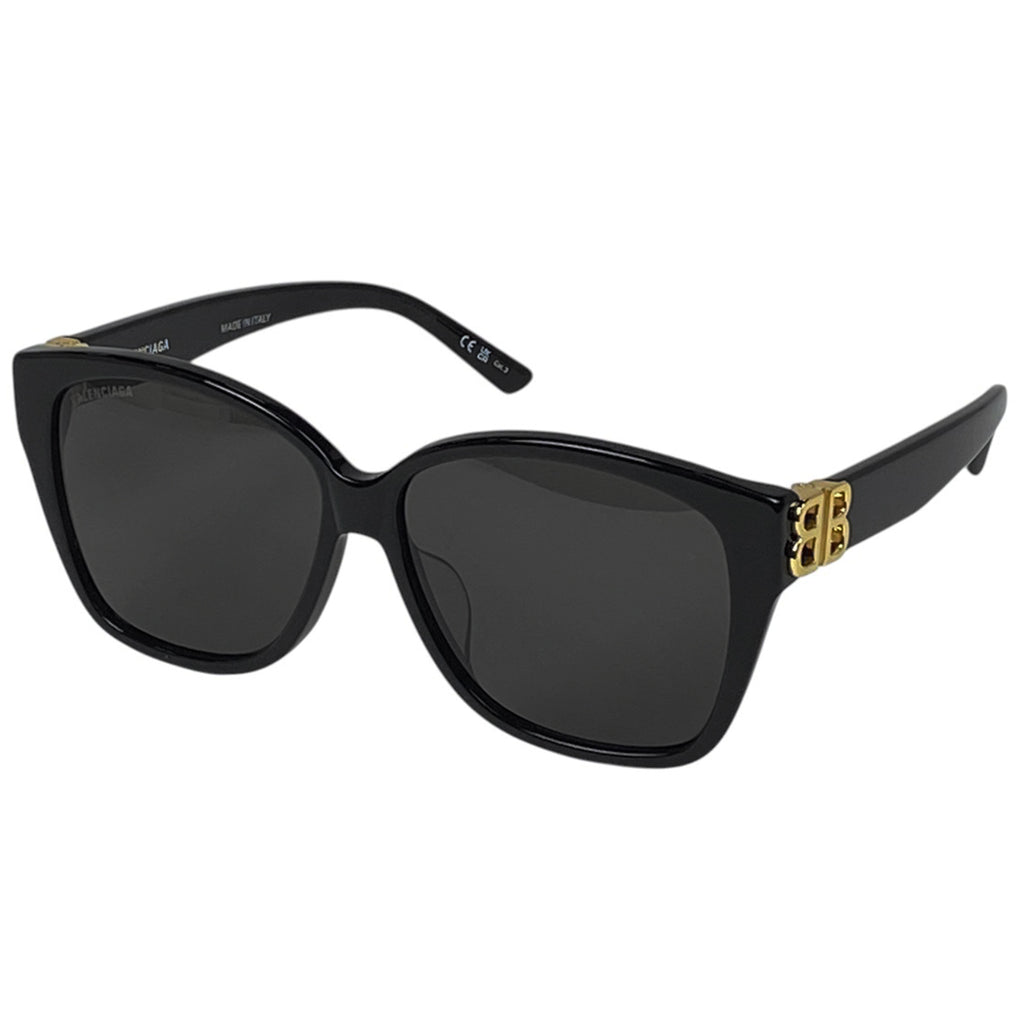 バレンシアガ ロゴ サングラス アジアンフィット アイウェア サングラス プラスチック ブラック BB0135SA レディース 【中古】brbag