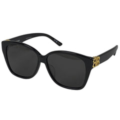 バレンシアガ ロゴ サングラス アジアンフィット アイウェア サングラス プラスチック ブラック BB0135SA レディース 【中古】brbag