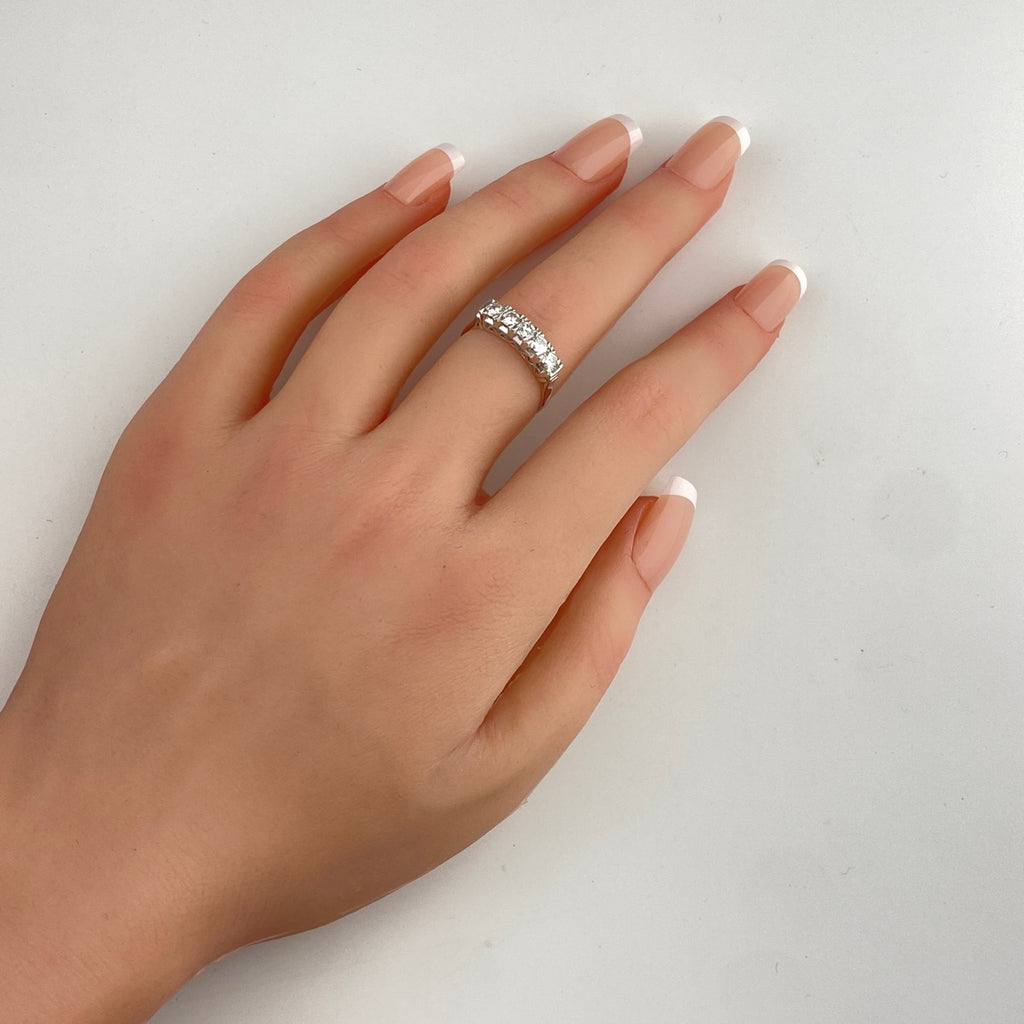 メレダイヤ デザインリング プラチナ 指輪 リング 13号 Pt850 ダイヤモンド レディース 【中古】nbjwl