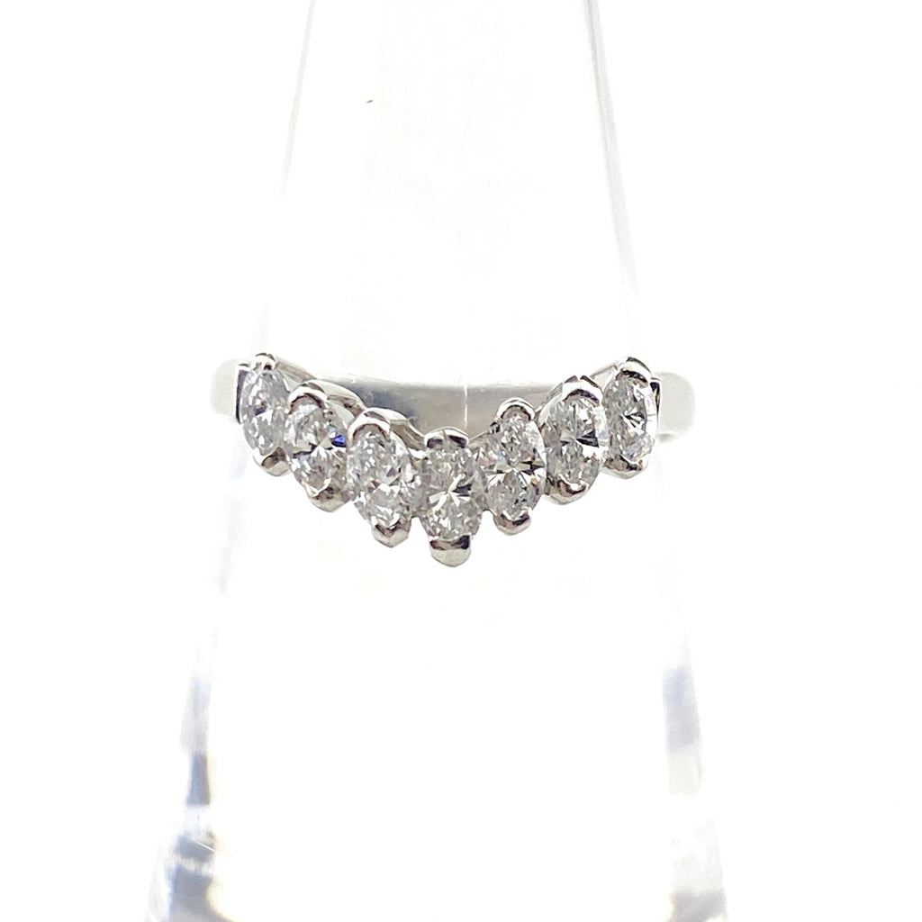 メレダイヤ デザインリング プラチナ 指輪 リング 11号 Pt900 ダイヤモンド レディース 【中古】nbjwl