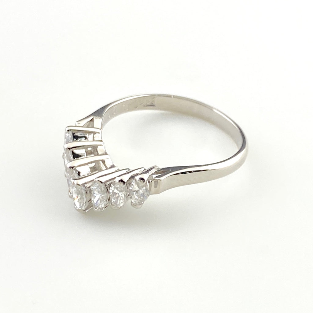 メレダイヤ デザインリング プラチナ 指輪 リング 11号 Pt900 ダイヤモンド レディース 【中古】nbjwl