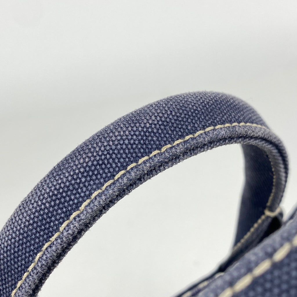 プラダ カナパトート 2WAY ショルダーバッグ トートバッグ デニム ネイビー レディース 【中古】brbag