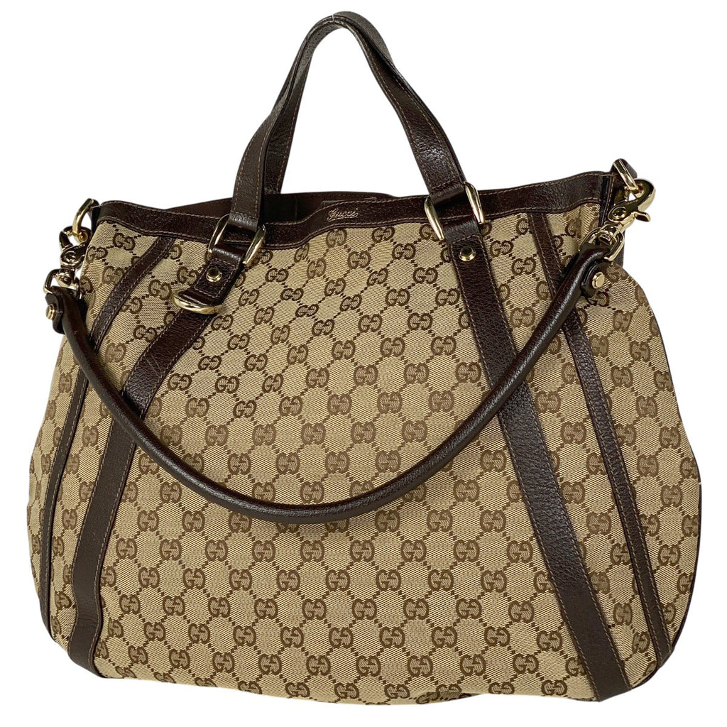 グッチ GG柄 ハンドバッグ 2WAY ショルダーバッグ アビー ハンドバッグ GGキャンバス ブラウン 130734 レディース 【中古】brbag