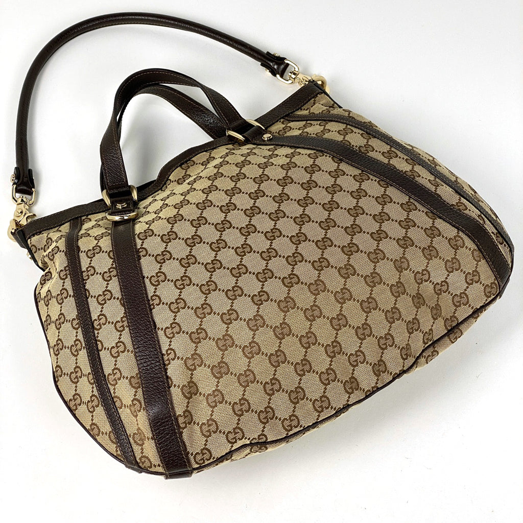 グッチ GG柄 ハンドバッグ 2WAY ショルダーバッグ アビー ハンドバッグ GGキャンバス ブラウン 130734 レディース 【中古】brbag