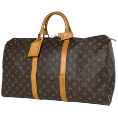 ルイ・ヴィトン キーポル 50 ハンドバッグ 旅行 出張 ビジネス ボストンバッグ モノグラム ブラウン M41426 レディース 【中古】brbag