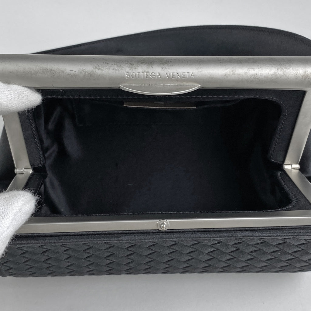ボッテガヴェネタ イントレチャート ハンドバッグ 手提げ ナッパ ハンドバッグ ファブリック ブラック レディース 【中古】brbag