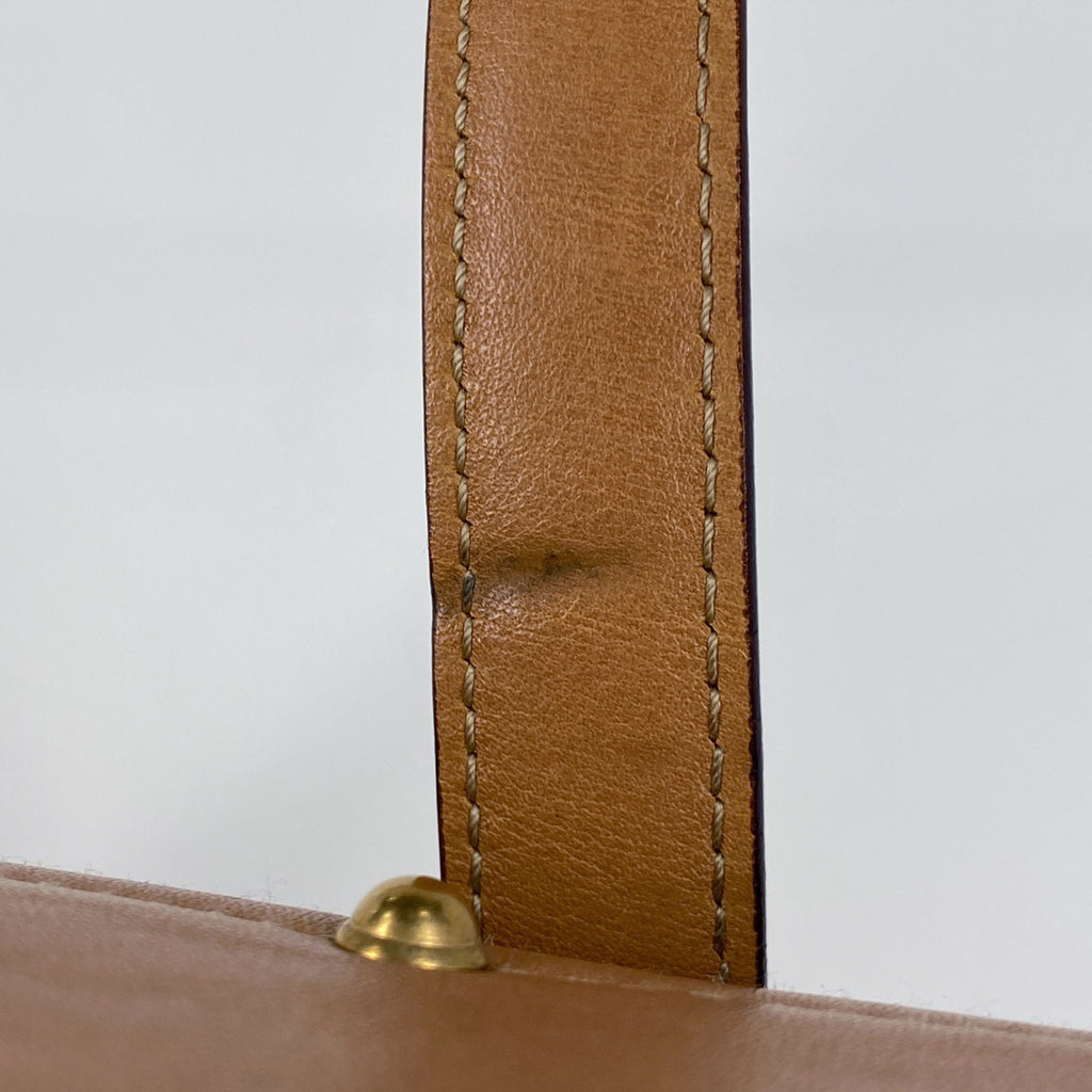 グッチ ロゴ ハンドバッグ バンブー スタッズ フラワー ハンドバッグ レザー ブラウン 123259 レディース 【中古】brbag