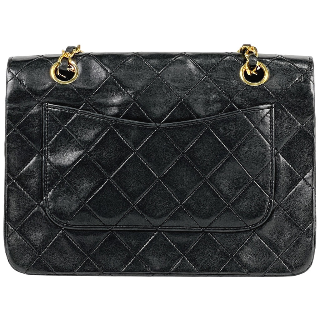シャネル マトラッセ シングルフラップ チェーン ショルダーバッグ Wチェーン ショルダーバッグ レザー ブラック レディース 【中古】brbag