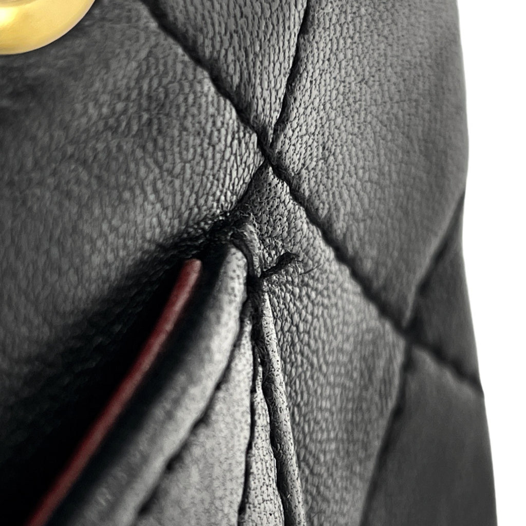 シャネル マトラッセ シングルフラップ チェーン ショルダーバッグ Wチェーン ショルダーバッグ レザー ブラック レディース 【中古】brbag