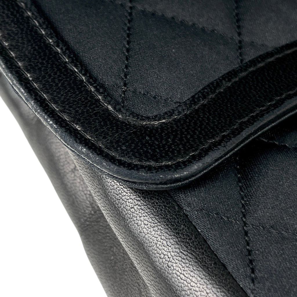 シャネル ココマーク チェーン ショルダーバッグ マトラッセ ショルダーバッグ サテン ブラック レディース 【中古】brbag