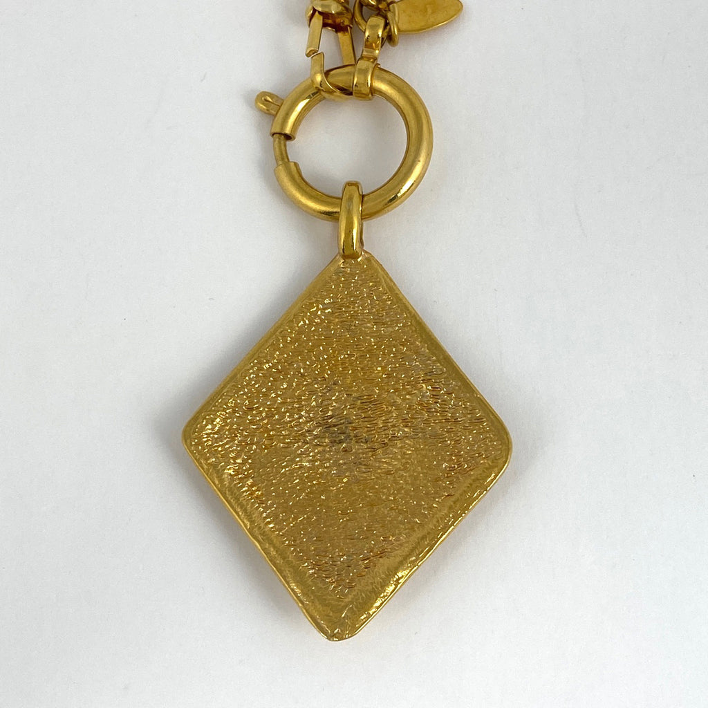 シャネル ココマーク チェーン ネックレス CCマーク ひし形 ロング ネックレス GP ゴールド レディース 【中古】bracc