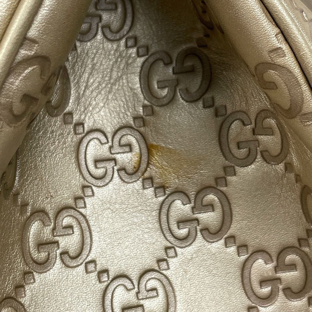 グッチ グッチシマ スーキー ハンドバッグ トートバッグ シグネチャー ハンドバッグ シマレザー ゴールド 211944 レディース 【中古】brbag