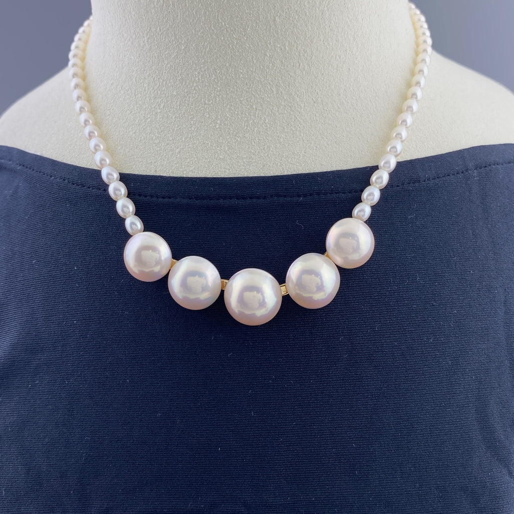 タサキ パール デザインネックレス YG イエローゴールド ペンダント 真珠 ネックレス K18 パール レディース 【中古】brjwl