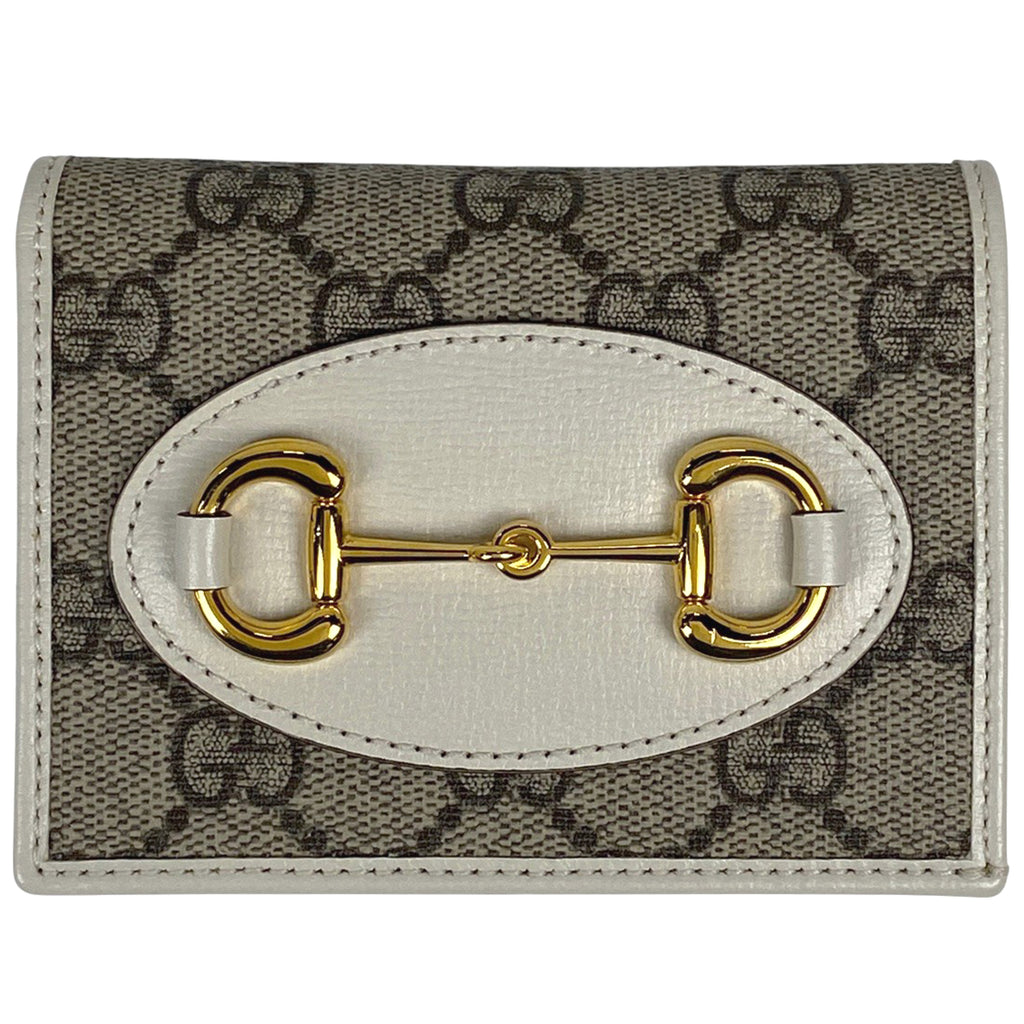 グッチ ホースビット 二つ折り 財布 札入れ 小銭入れ 二つ折り財布 コーティングキャンバス ベージュ 621887 レディース 【中古】brbag