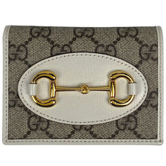 グッチ ホースビット 二つ折り 財布 札入れ 小銭入れ 二つ折り財布 コーティングキャンバス ベージュ 621887 レディース 【中古】brbag