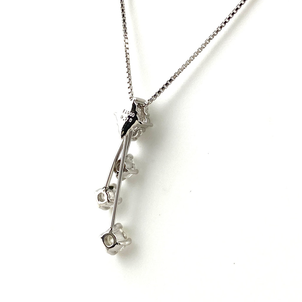 メレダイヤ デザインネックレス プラチナ ペンダント ネックレス Pt900 Pt850 ダイヤモンド レディース 【中古】nbjwl