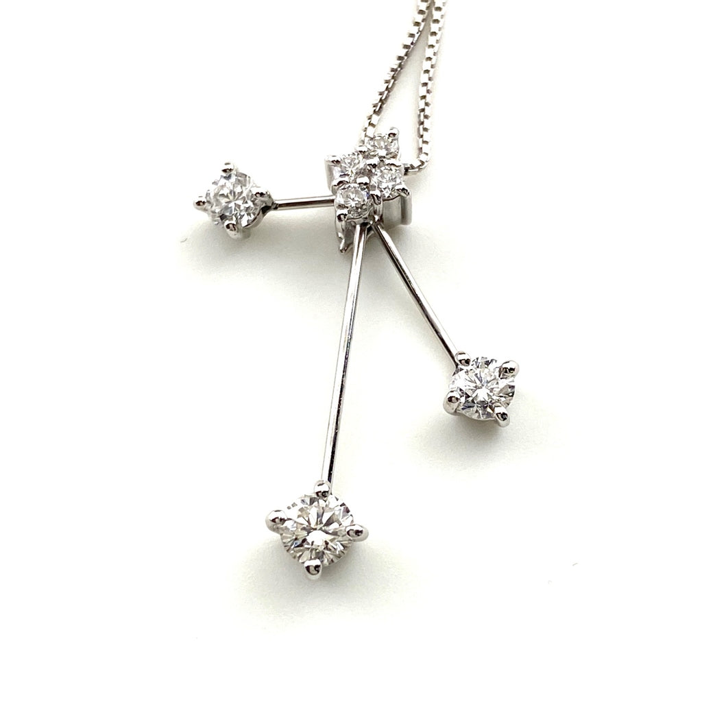 メレダイヤ デザインネックレス プラチナ ペンダント ネックレス Pt900 Pt850 ダイヤモンド レディース 【中古】nbjwl