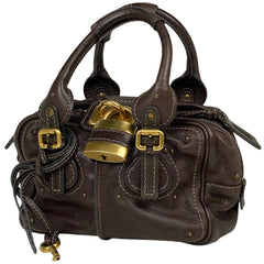 クロエ パディントン ハンドバッグ ミニ ハンドバッグ レザー ダークブラウン レディース 【中古】brbag