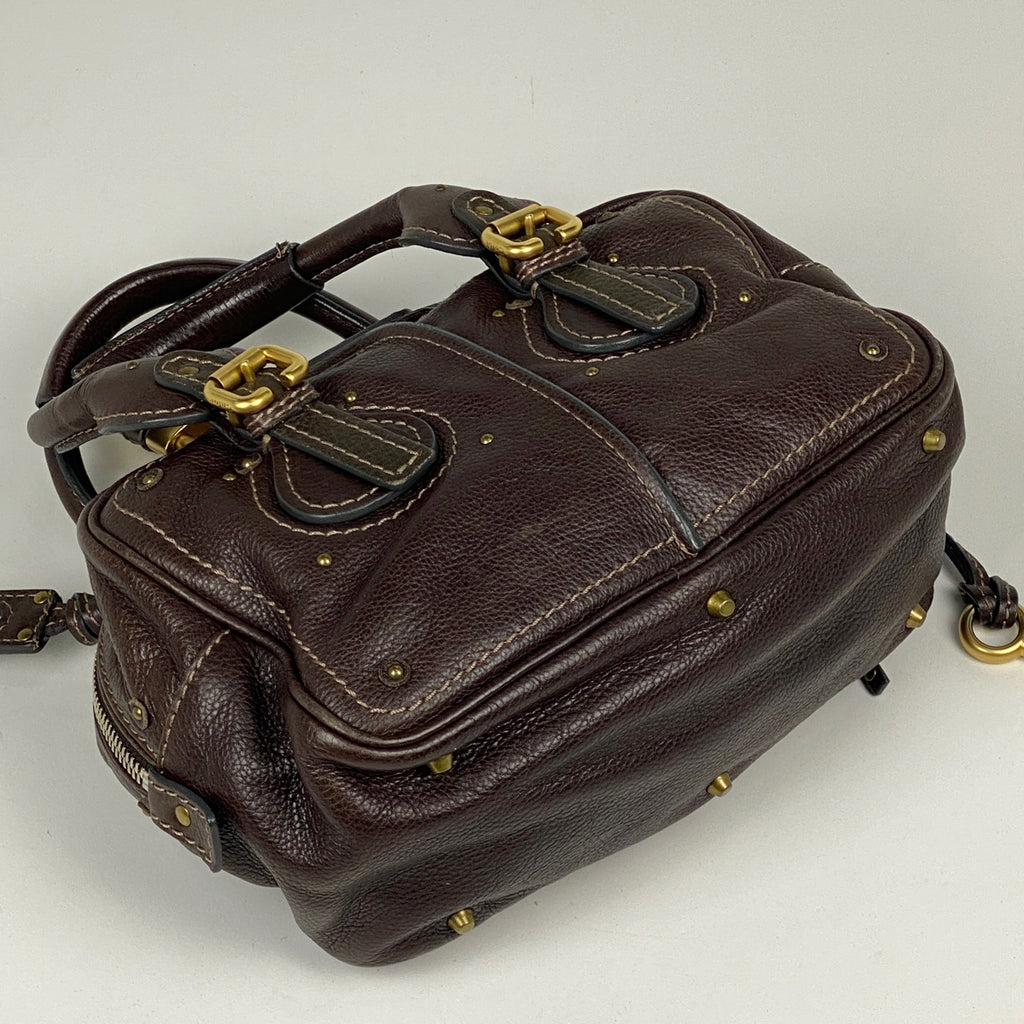 クロエ パディントン ハンドバッグ ミニ ハンドバッグ レザー ダークブラウン レディース 【中古】brbag