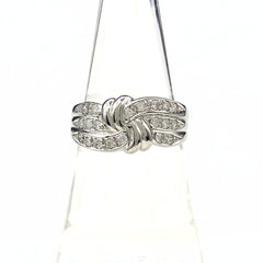 メレダイヤ デザインリング プラチナ 指輪 リング 15号 Pt850 ダイヤモンド レディース 【中古】nbjwl