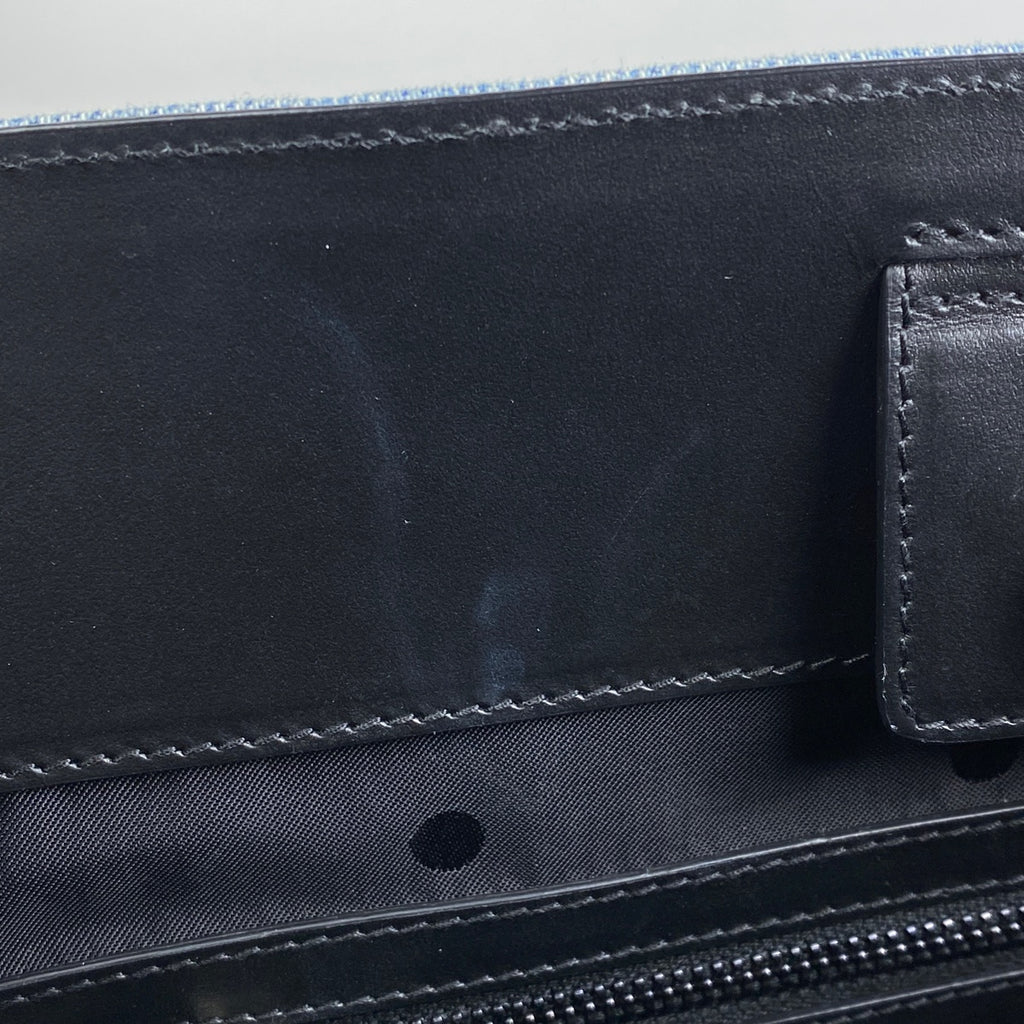 ドルチェアンドガッバーナ ロゴ トートバッグ 2WAY ショルダーバッグ ハンドバッグ デニム ブルー レディース 【中古】brbag