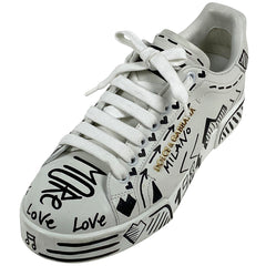 ドルチェアンドガッバーナ ハンドペインテッド スニーカー ローカット 靴 スニーカー レザー ホワイト レディース 【中古】brapp