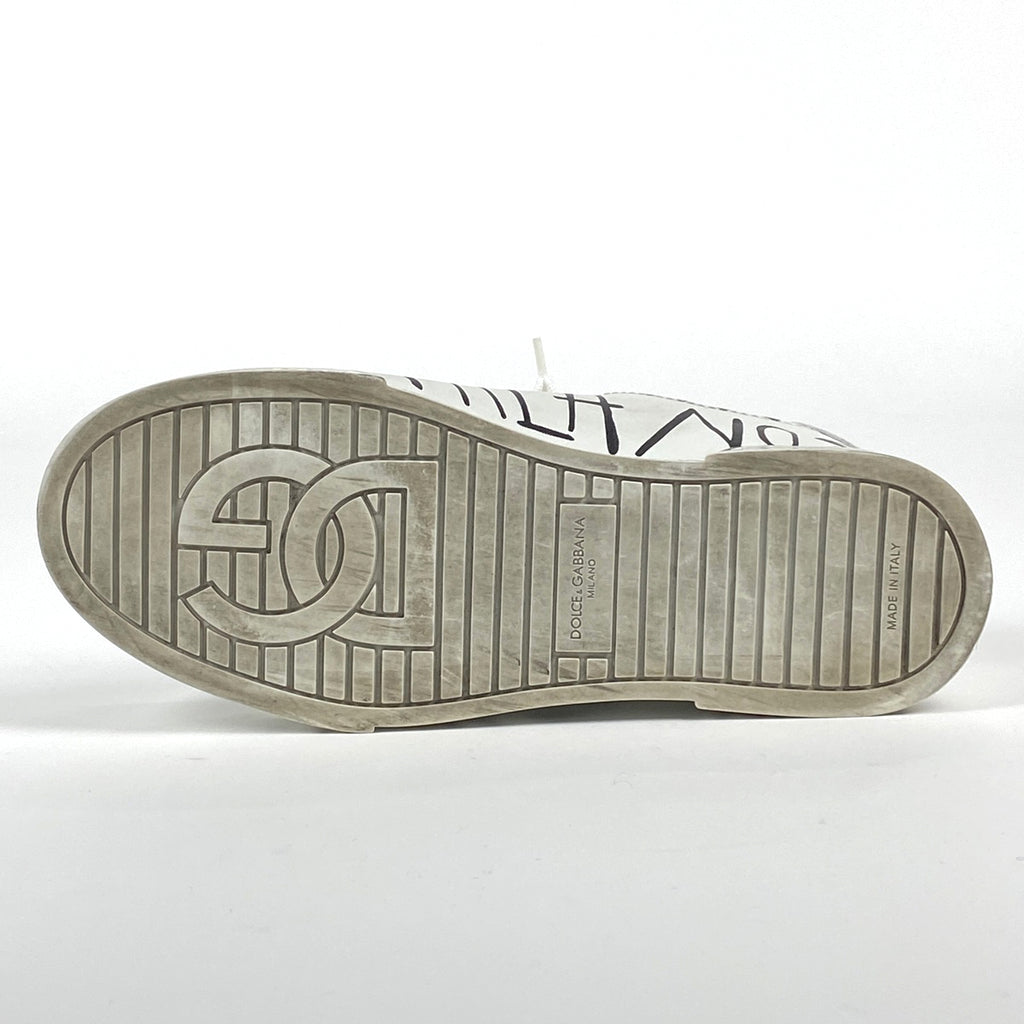 ドルチェアンドガッバーナ ハンドペインテッド スニーカー ローカット 靴 スニーカー レザー ホワイト レディース 【中古】brapp