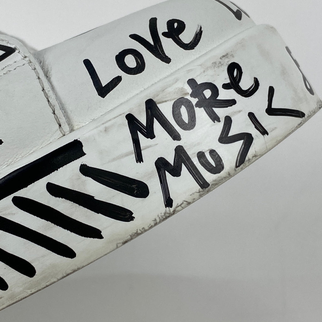 ドルチェアンドガッバーナ ハンドペインテッド スニーカー ローカット 靴 スニーカー レザー ホワイト レディース 【中古】brapp