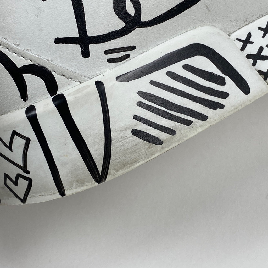 ドルチェアンドガッバーナ ハンドペインテッド スニーカー ローカット 靴 スニーカー レザー ホワイト レディース 【中古】brapp