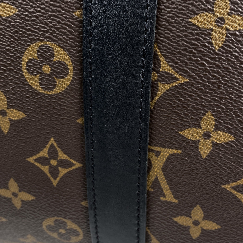 ルイ・ヴィトン キーポル バンドリエール 55 2WAY ショルダーバッグ ボストンバッグ モノグラムマカサー ブラウン ノワール(ブラック) M56714 メンズ 【中古】brbag