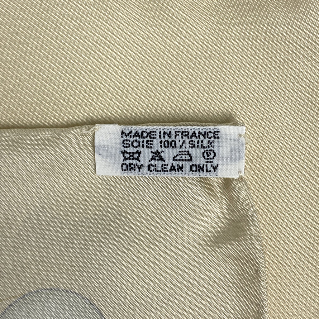 エルメス カレ90 La Musique des Spheres 球体が奏でる音楽 スカーフ シルク ベージュ マルチカラー レディース 【中古】brbag