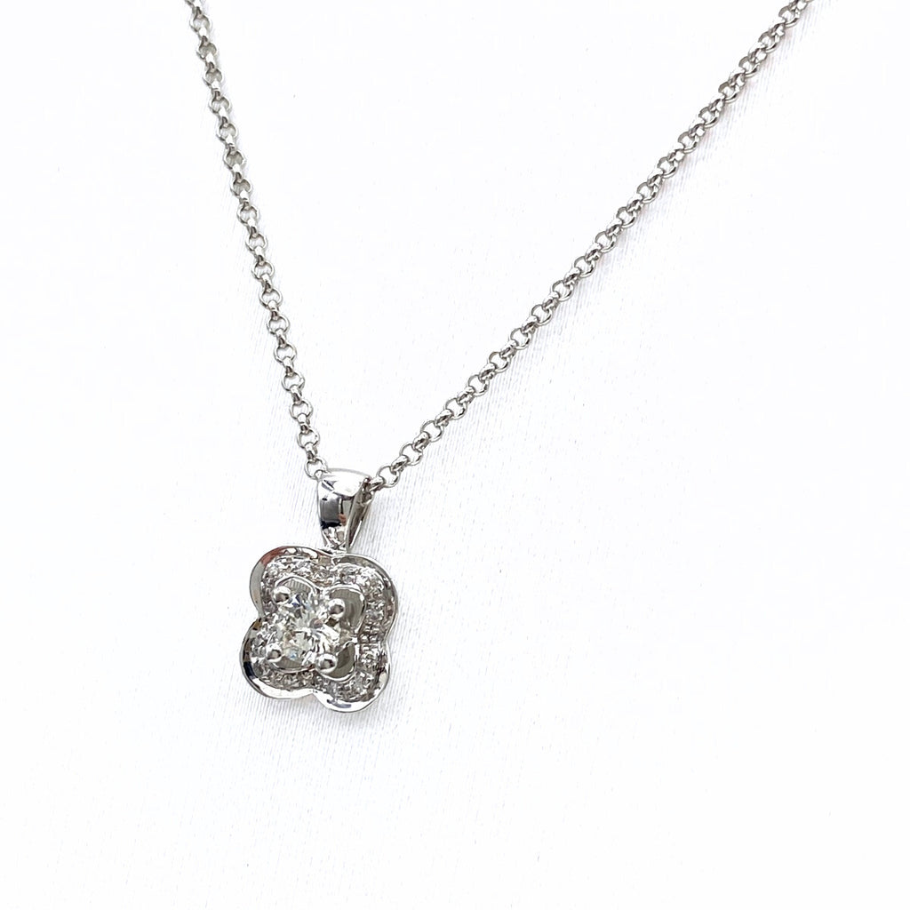 モーブッサン メレダイヤ デザインネックレス プラチナ 指輪 ネックレス 750 ダイヤモンド レディース 【中古】brjwl