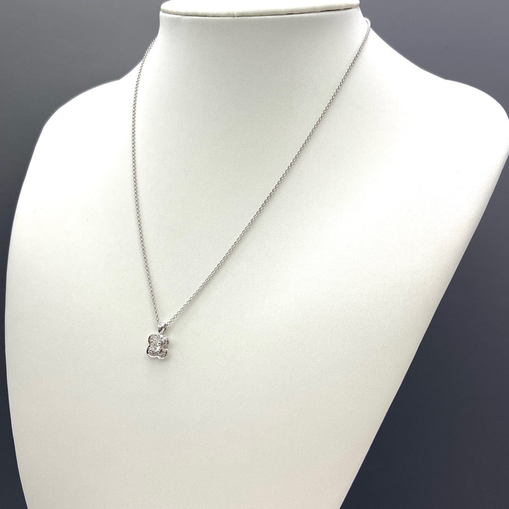 モーブッサン メレダイヤ デザインネックレス プラチナ 指輪 ネックレス 750 ダイヤモンド レディース 【中古】brjwl