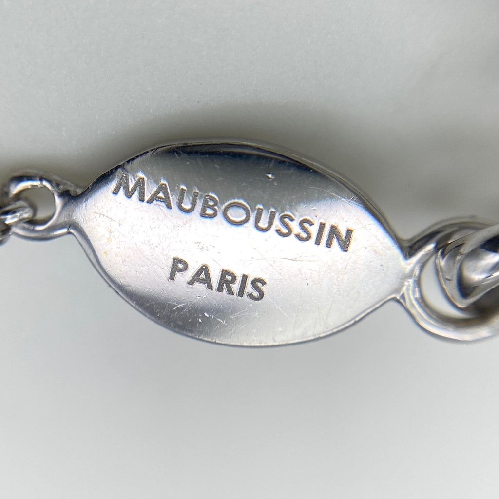 モーブッサン メレダイヤ デザインネックレス プラチナ 指輪 ネックレス 750 ダイヤモンド レディース 【中古】brjwl