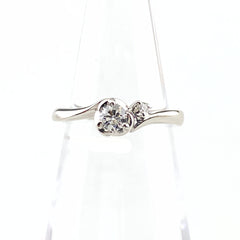 ヨンドシー メレダイヤ デザインリング プラチナ 指輪 リング 6号 Pt950 ダイヤモンド レディース 【中古】brjwl