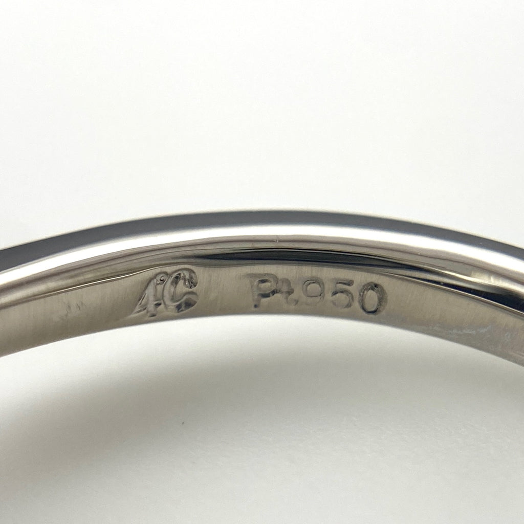 ヨンドシー メレダイヤ デザインリング プラチナ 指輪 リング 6号 Pt950 ダイヤモンド レディース 【中古】brjwl