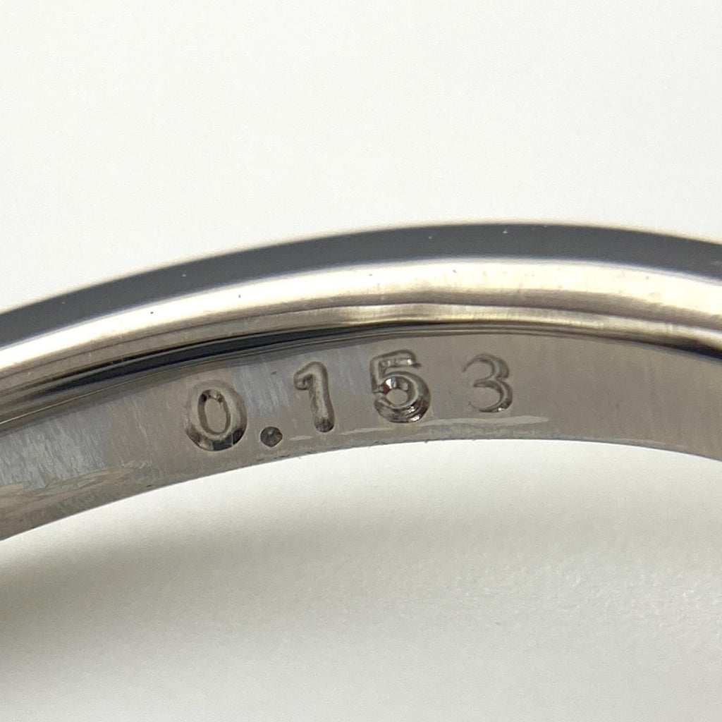 ヨンドシー メレダイヤ デザインリング プラチナ 指輪 リング 6号 Pt950 ダイヤモンド レディース 【中古】brjwl