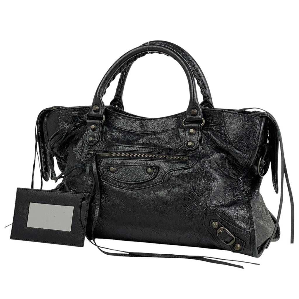 バレンシアガ ザ シティ 2WAY ショルダーバック ハンドバッグ レザー ブラック 115748 レディース 【中古】brbag
