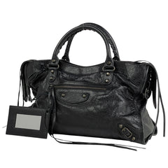 バレンシアガ ザ シティ 2WAY ショルダーバック ハンドバッグ レザー ブラック 115748 レディース 【中古】brbag